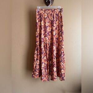 Angie flounced long skirt